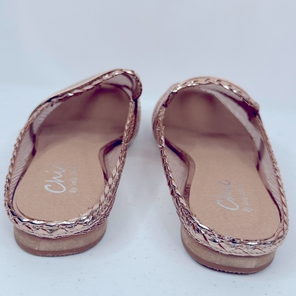 Jackpot Chic By Lady Couture Slip On Mesh Mule Golden Rose Shoe US Size 9 - Picture 6 of 9